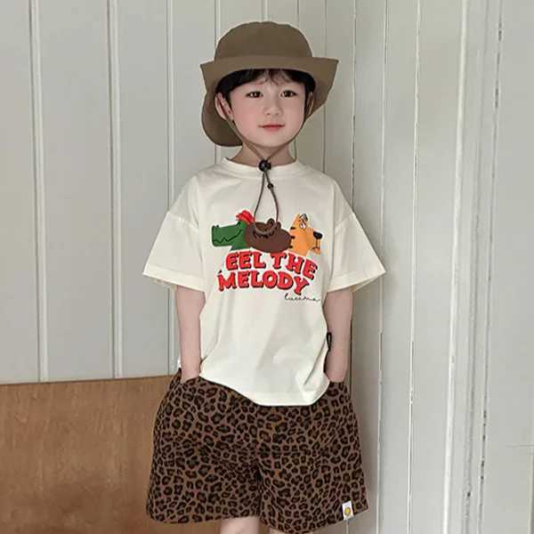 Girls Tees Cotton Sequins Boys Summer New Cute Tees for Toddlers Outerwear Cartoon Short-sleeved Childrens T-shirt T250603