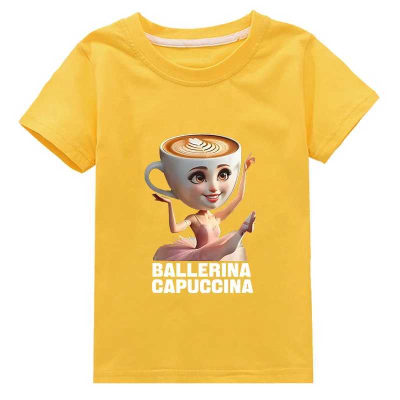 Ballerina Little Nun Italian Brainrot Funny Boys Cotton T Shirt Summer Fashion Girls Short Sleeve Tee Shirt Kids ClothesT250603