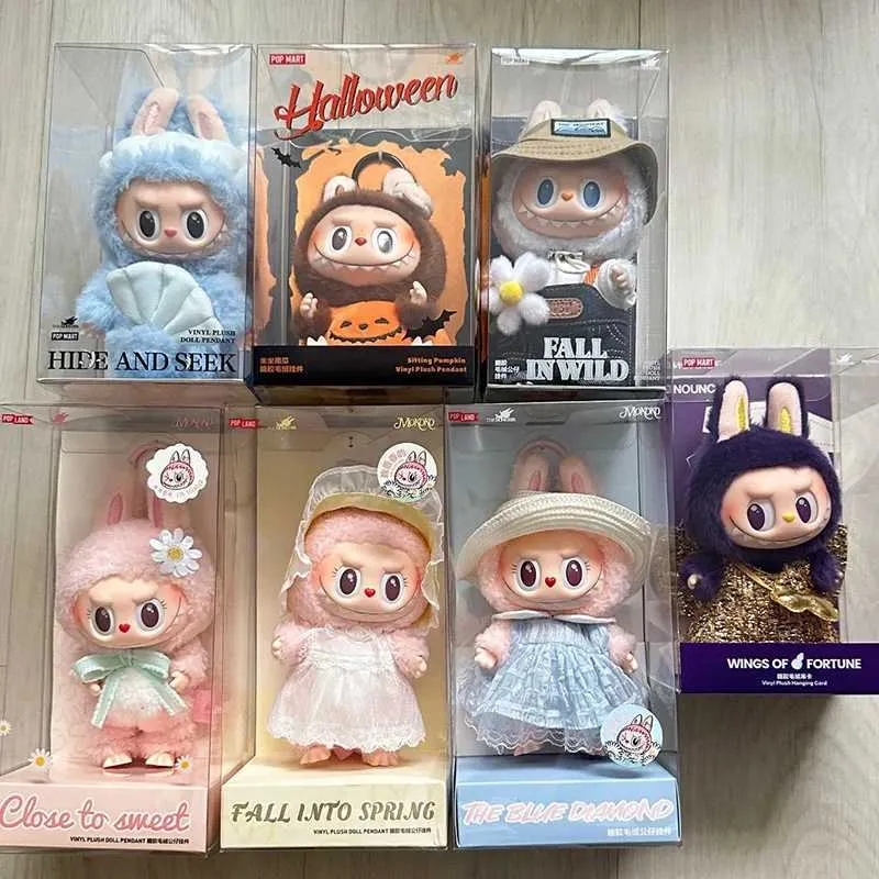 Labubu complete set of 7 fall in wild Milan mokoko123 generation ornament dolls desktop decoration Halloween labubuT250305