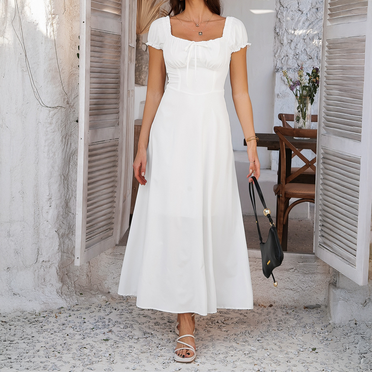 French Vintage Burgundy Evening Party Dress Women Summer Elegant Romantic Prom Vestidos Korean A-line Graduation Dresses 240115