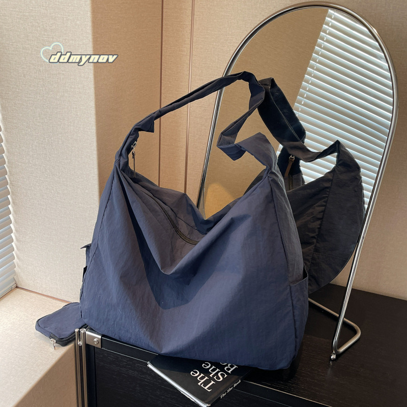 Women's Crossbody 2025 New Simple Large Capacity Lazy Style Shoulder Korean Version Tote Bag ddmynov