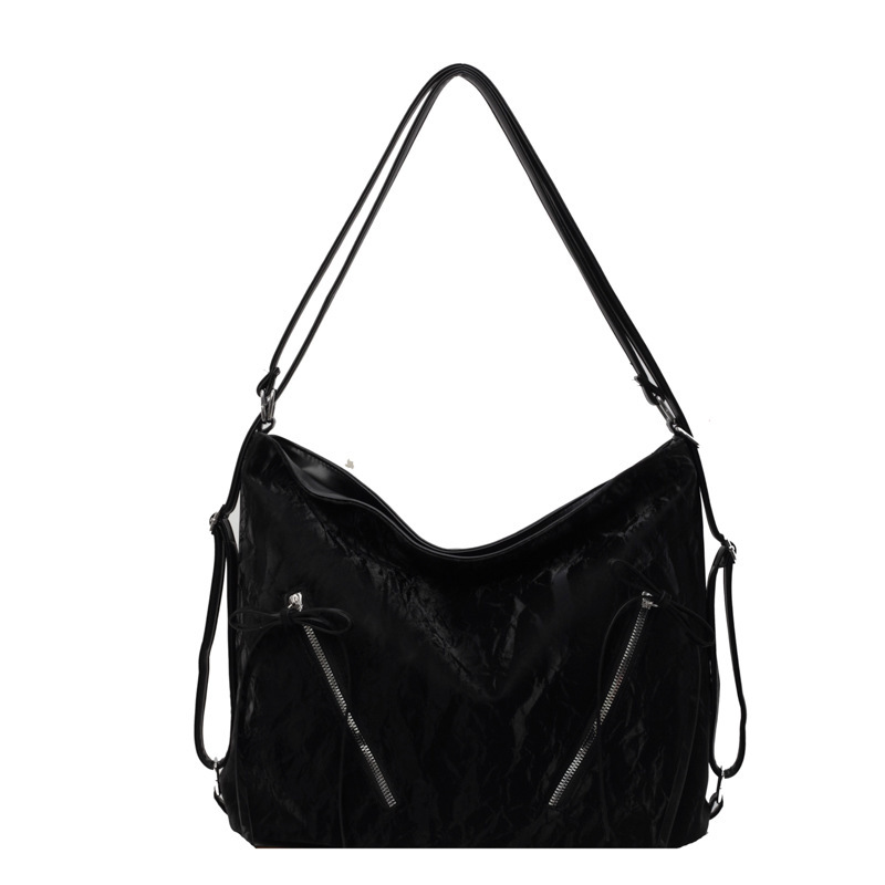 designer Fashion Women's Bag Large Capacity Tote Bag 2024 New Pleated Single Shoulder Dual-use Bag Commuter Crossbody Backpack