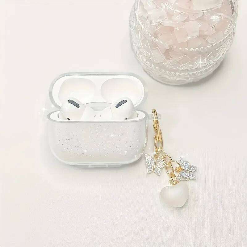 Bling Glitter Soft TPU Pro/Pro2 With Heart Butterfly Pendant Case For 4/3 Earphone Protective Cover