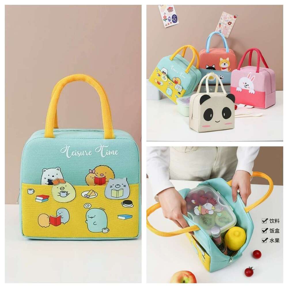 Portable Student Children's Meal Box Aluminum Foil Lunch Insulated Cooler Bag