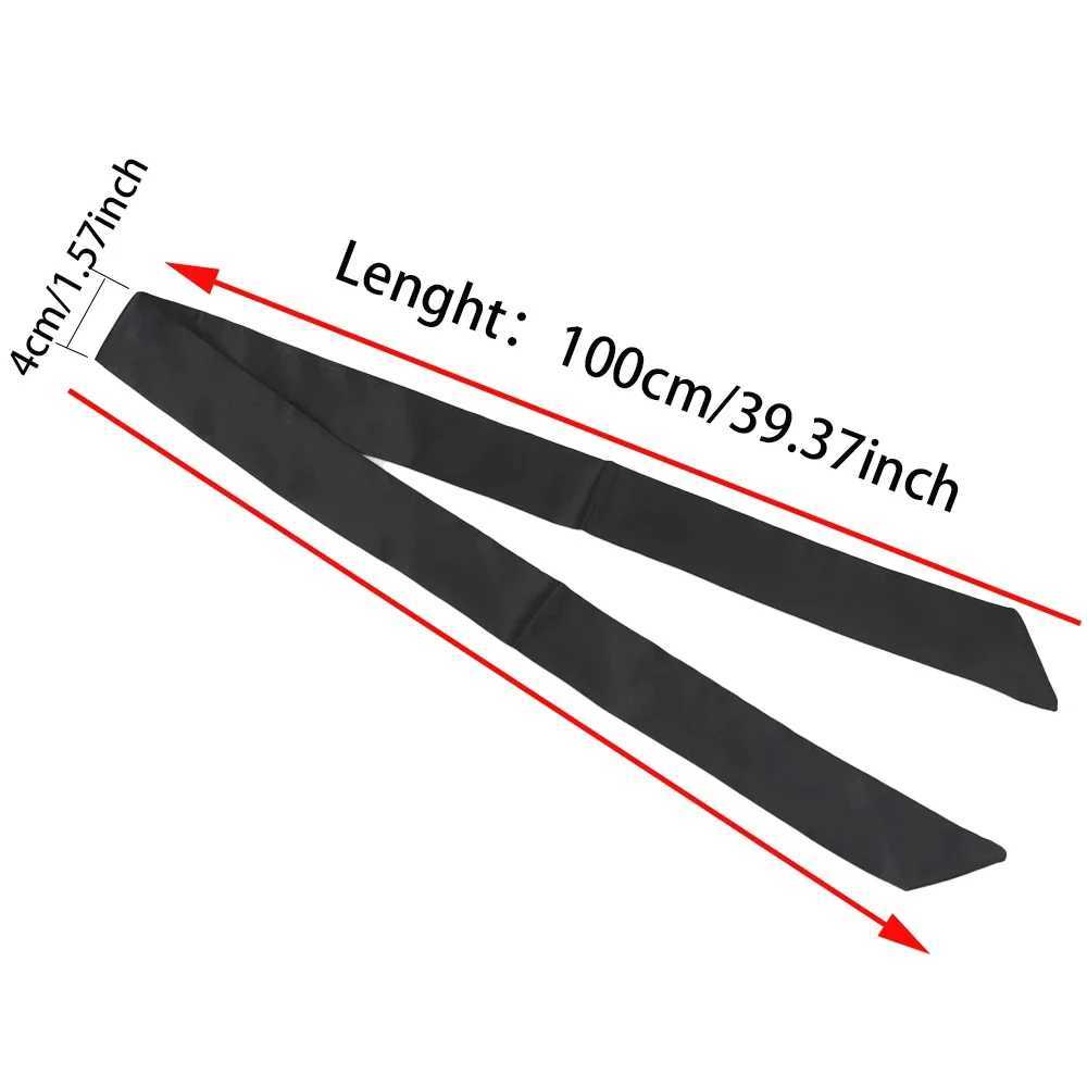 1PC Women Narrow short Scarf 100x4cm Solid Color Chiffon Silk Rubber Black Bag Ribbon Headbands Choker Streamer Lady Accessories W250602