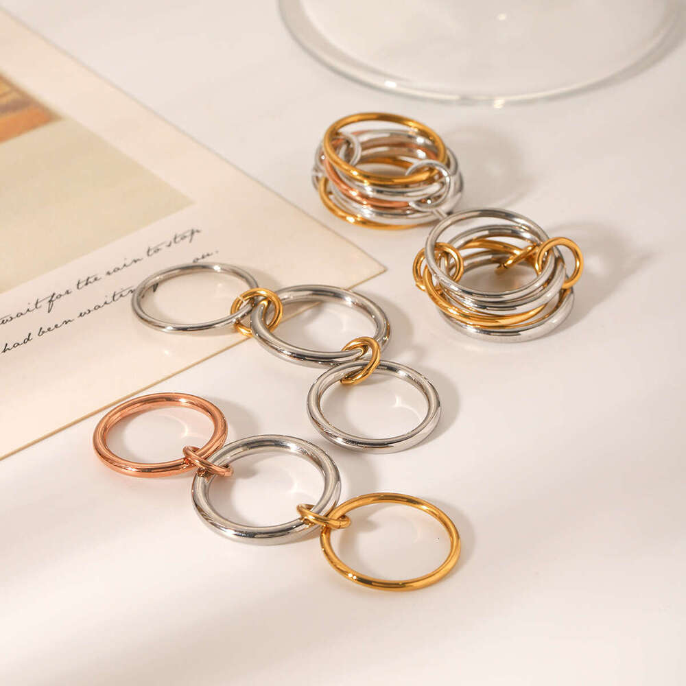 stainless stacking plain band ins style highend feel nonfading titanium steel jewelry rings