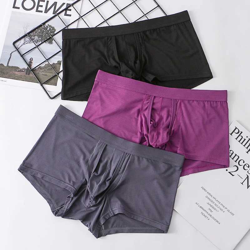 3pcs Organic Men Underwear Boxer Shorts Breathable Underpants Male Panties Gift For Men Boxershorts New W250603