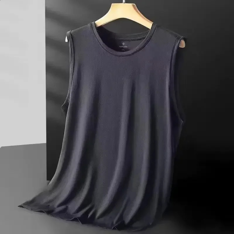 Mens Ice Silk Mesh Vest Lightweight Sports Summer Wear Sleeveless Tshirt Tank Top Casual Fashion Outerwear 250527