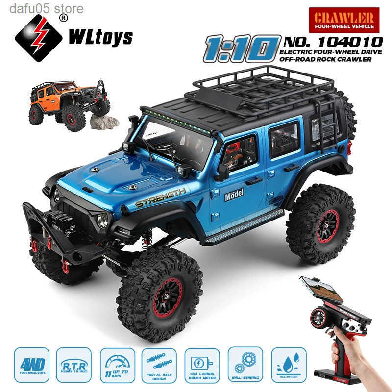 WLtoys.104010 1/10 Professional RC Car 2.4G Off Road 4WD Remote Control Cars With Light Large Electric Climbing Car For Adults L251215