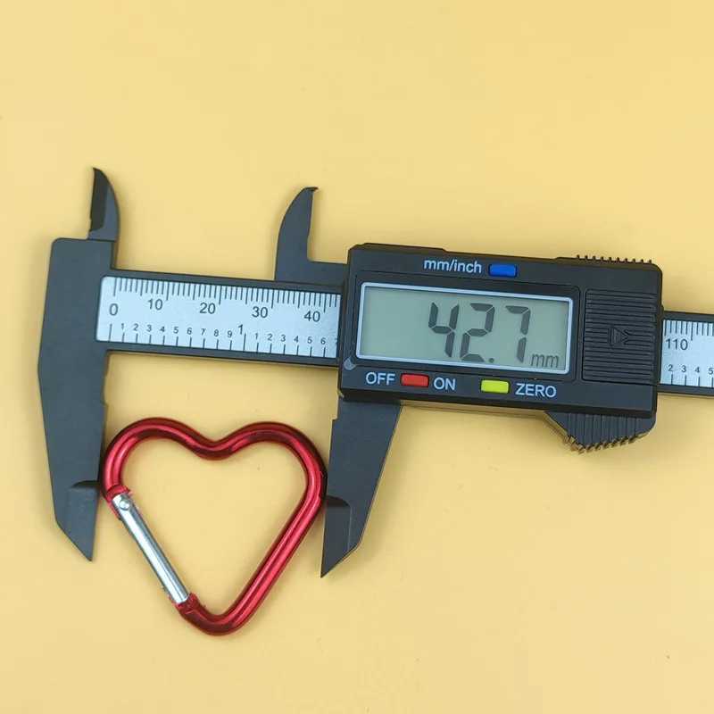 6pcs Durable Heart-Shaped Carabiner Keychain Clip for Outdoor Adventures - Perfect for Camping Hiking and TravelXJ250602