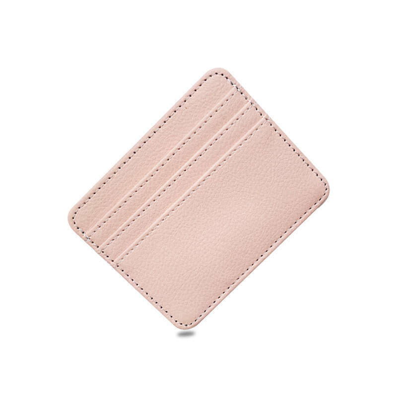 Minimalist Thin Large Capacity Small Multi-Functional Slot Unisex Exquisite Leather PU Holder Card Sleeve