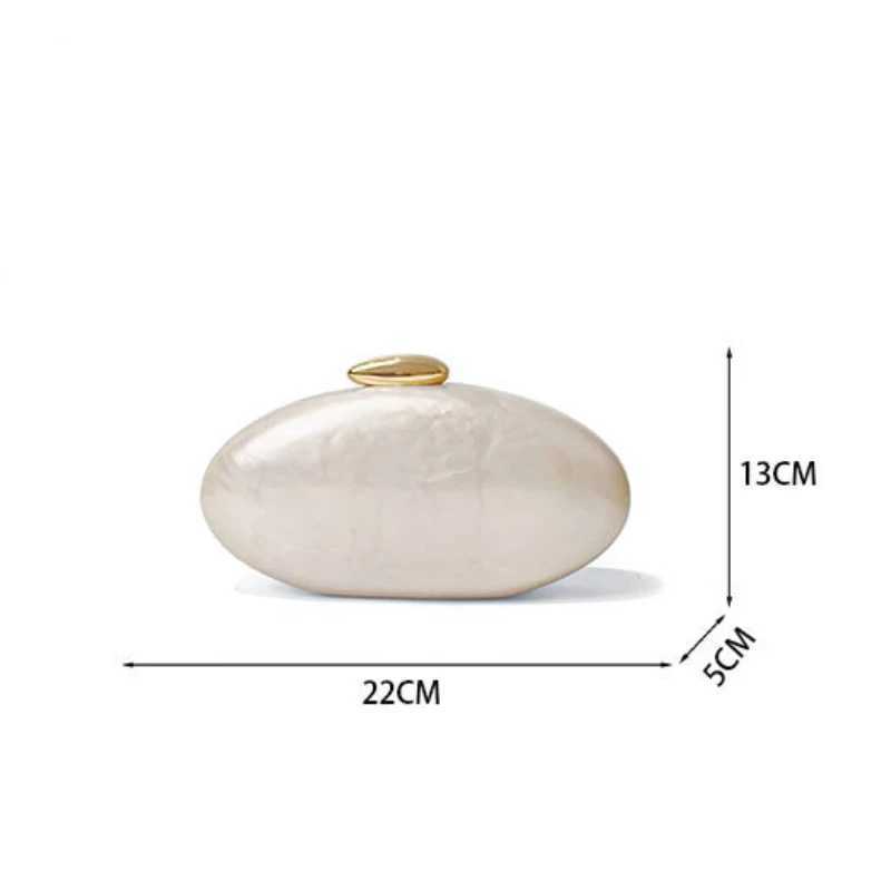 New Egg Shape Clutch Bag Evening Party Purse Women Wedding Cute Ivory Pearl Color Summer Purses and Handbags Sacs Main Z250603