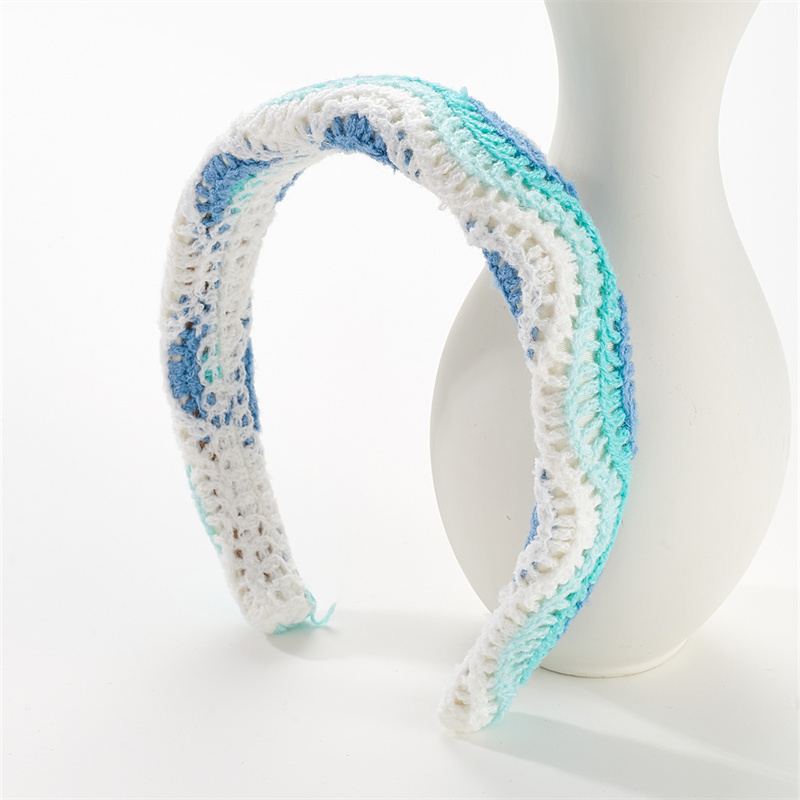 New holiday style knitted hair bands flowers hollow women's headband rustic style hair accessories