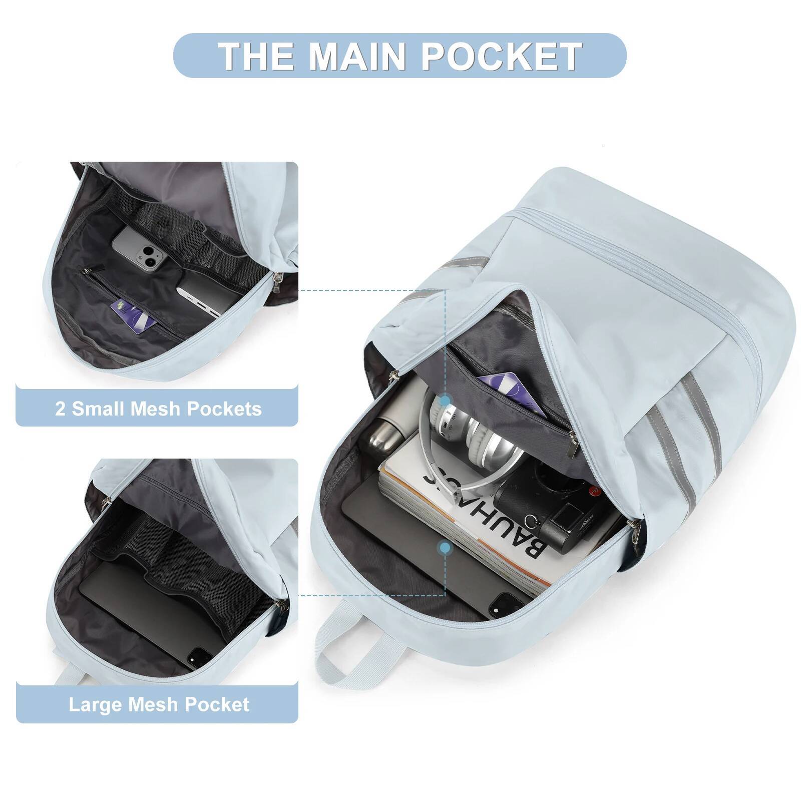 for Women with Shoes Compartment & Wet Pocket Lightweight Large Travel Waterproof Sports Backpack Gym Bag