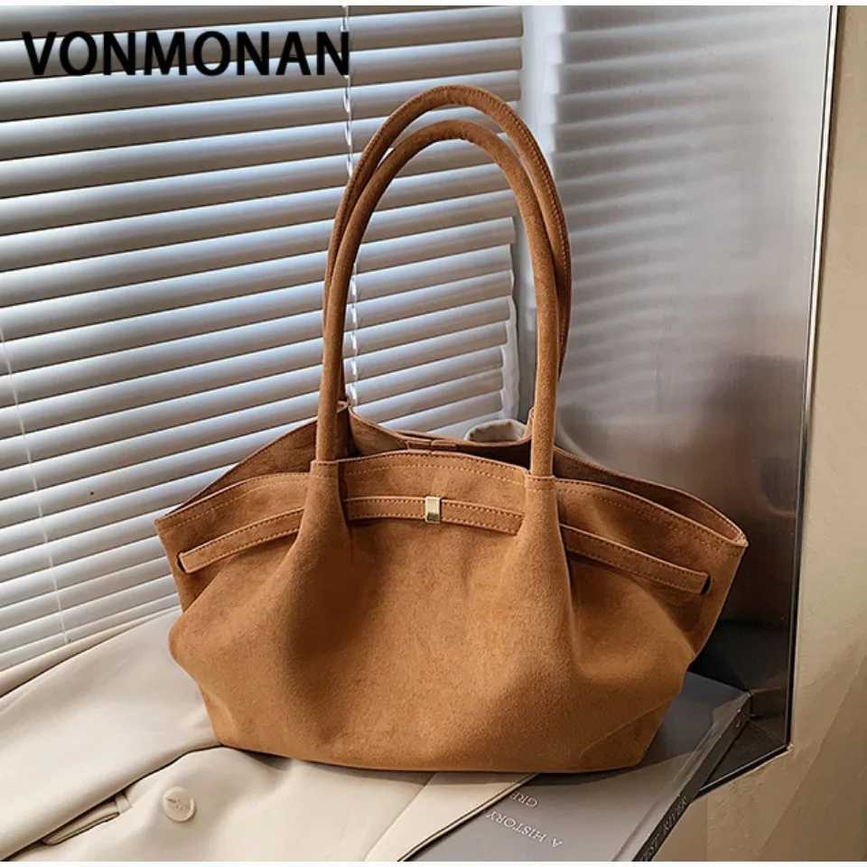 Large Nubuck Leather Tote Bags Ladies Shoulder Bag for Women Autumn Winter New Korean Fashion Y2K Retro Handbags and Purses W250602