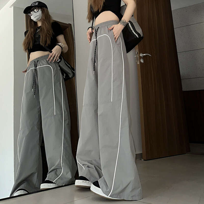 American Style Loose Fit Floor-Length Unisex Summer New Handsome Straight Wide-Leg Casual Trendy Brand Cargo Pants B5