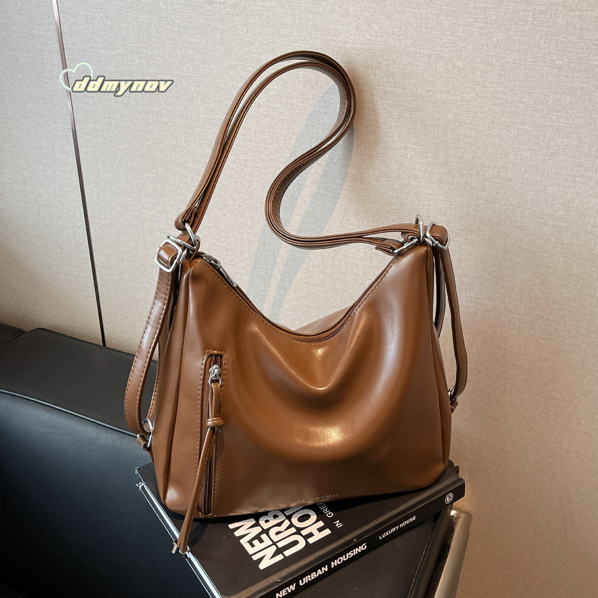 2025 Trendy Simple Fashion Large Capacity Tote New Korean Style Casual Shoulder Bag for Women ddmynov