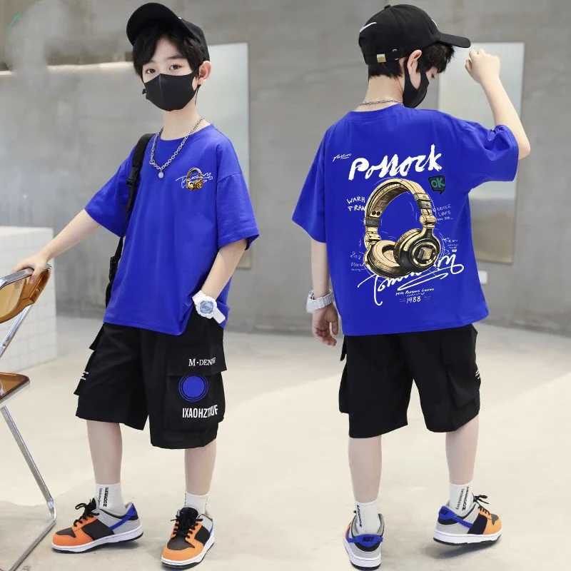 Children Short Sleeve T-shirts Korean Version Kids Clothing Boy Baby Cotton Tees 2-10 Years Summer American High Street Tops T250603