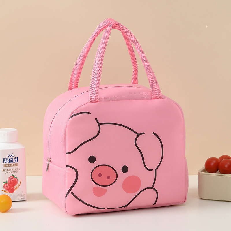 Fashion Cartoon with Handle, Large Ice Pack, Fresh-Keeping Aluminum Film Insulated Bag, Work Picnic Lunch Box Bag for Children