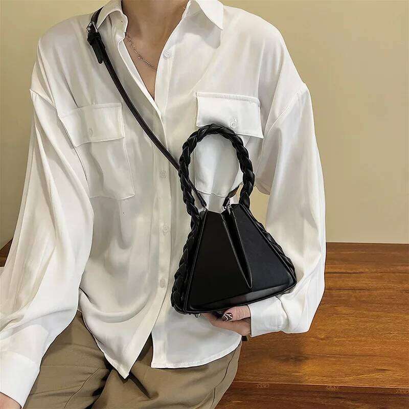 Brand Twist Tote Bags for Women High Quality Leather Shoulder Fashion Purses and Handbag Designer Crossbody Bag Cute Satchel