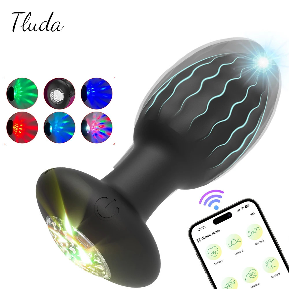 APP Control Vibrating LED Butt Plug Anal Plug for Women Men Anal Vibrator Prostate Massager Adult Goods Sex Toy for Couples 250603