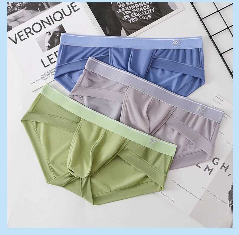 PCS Summer New Mens Triangle Underwear Ice Silk Mesh Fabric Breathable Quick Drying Mens Underwear Solid Color Underwear Men W250603