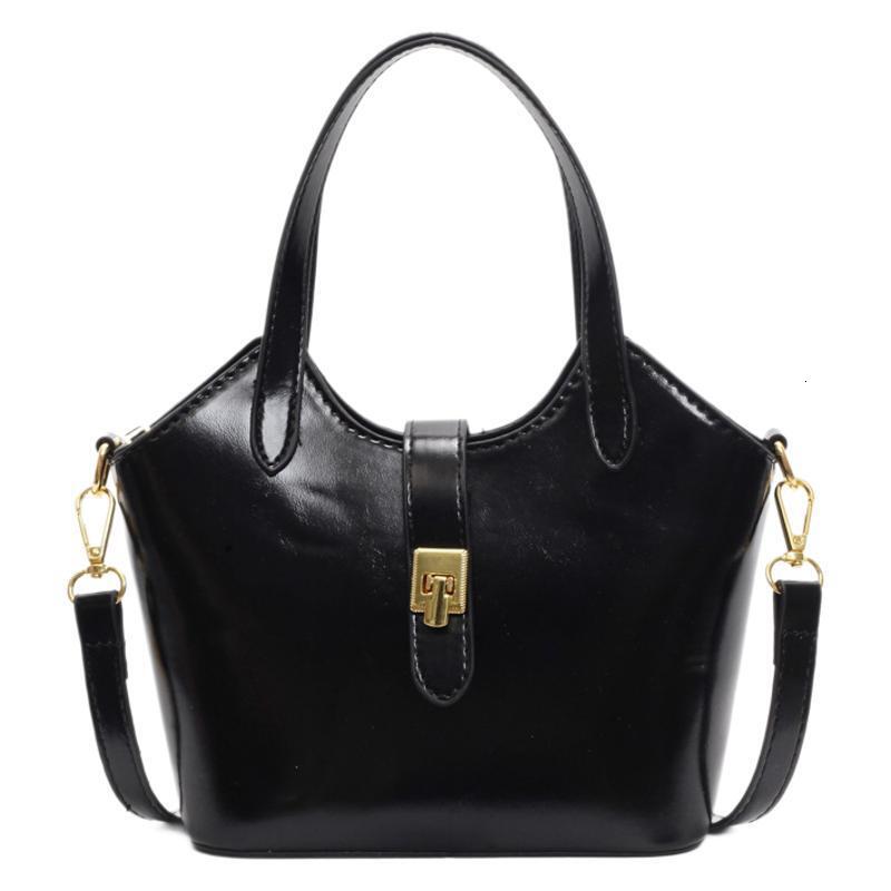 designer Korean Solid Color Large Capacity Handheld Bucket Bag for Women 2025 New Versatile Simple Crossbody Bag Casual Commuter Shoulder Bag
