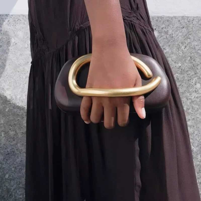 Gold Closure Box Clutch Bag Women Evening Wedding Party Cute Purse and Handbag 2025 New Fashion Wallet Coin Purse W250602