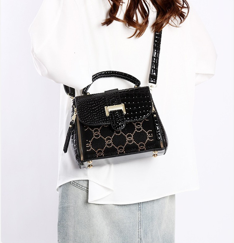 Brand Quality New Style Fashion Crocodile Pattern High-Quality Handbag New Trend Simple Versatile Shoulder Crossbody Bag for Women New Free Delivery D