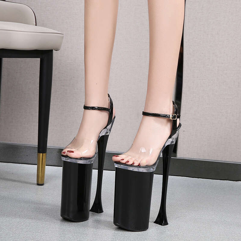 Super High Heels Hentian Sexy Nightclub Waterproof Strip Super High Heels 26Cm Car Model Sandals For Short Women Catwalk Pole Dance Platform High Heel