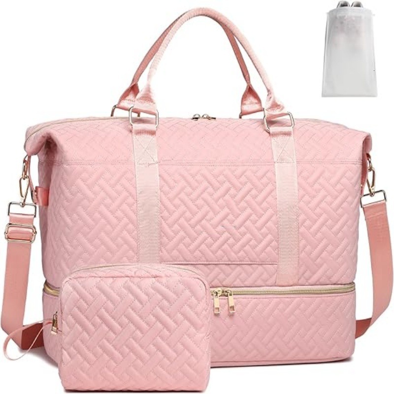 Fashion Trend Large Capacity Travel with Shoe Compartment, Dry and Wet Separation, Personalized Trolley Fiess Bag