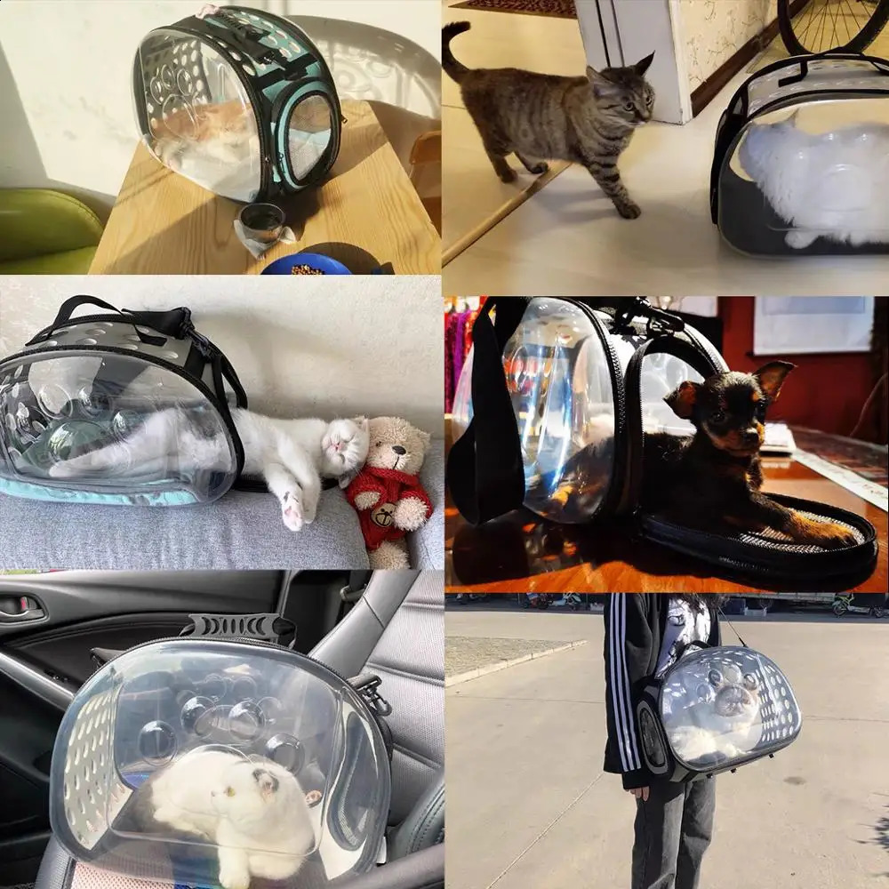 Cat Bag Cat Cage Transport Backpack Dog Cat Bag Travel Pet Portable Breathable Transparent Backpack for Cats Pet 250526