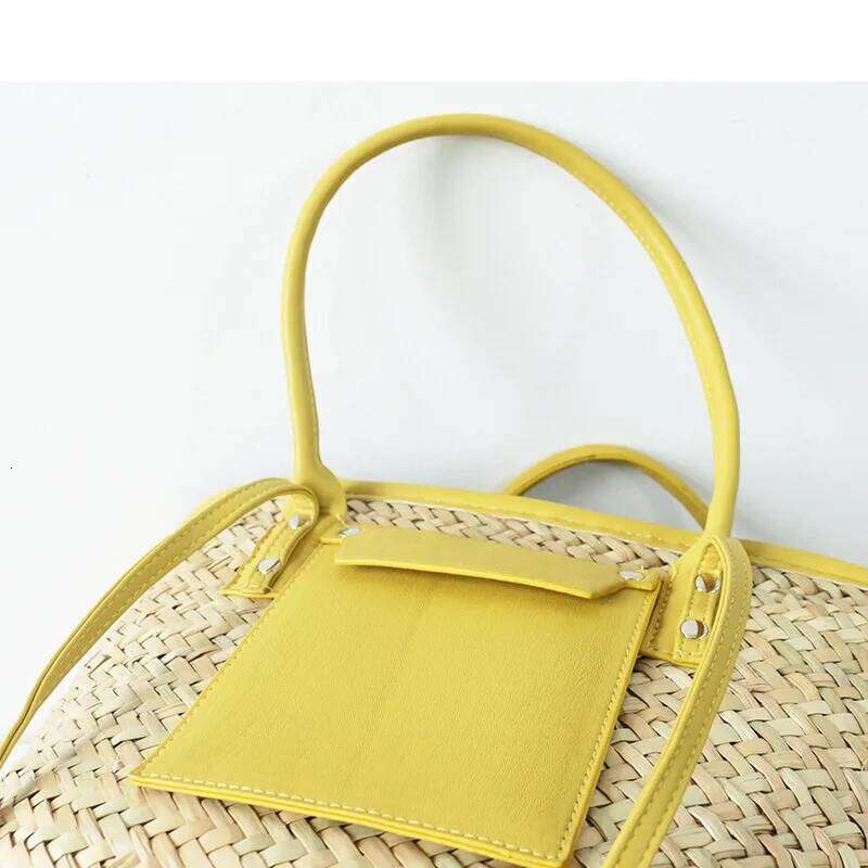 New Handheld Crossover Water Grass Vine Woven Portable Women's Beach Crossbody Shopping Bag Handbag