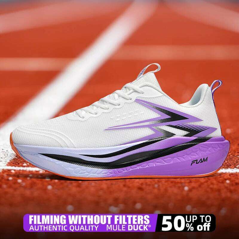 Speciality Carbon Plate Sports Running Shoes Marathon Air Cushion Men Breathable Lightweight Women Comfortable Nonskid Sneakers