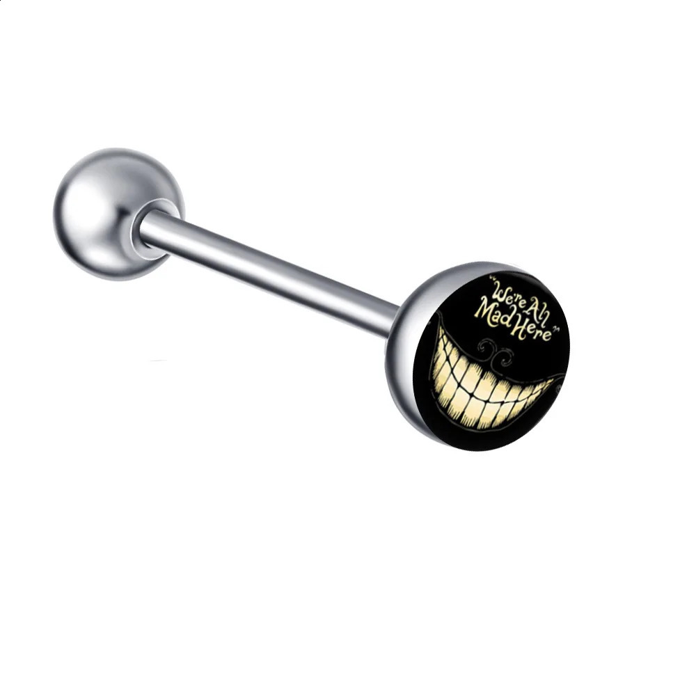 1PC Tongue Ring Piercing 316L Stainless Steel Cross Punk Girls Nightclub Bar Stud Tongue Barbell Piercing Body Jewelry 250530