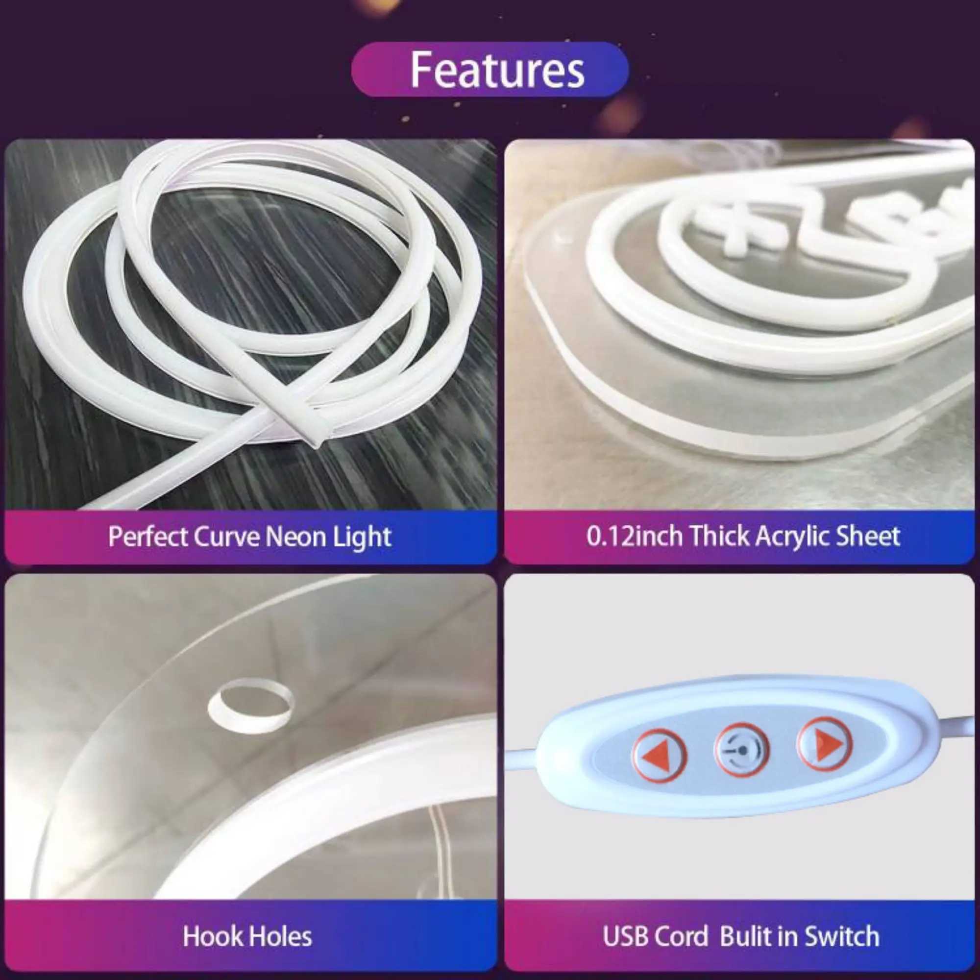 Ice Cream USB Powered LED Neon Sign Neon Light Wall Decor for Room Decoration Ice Cream Shop Drink Shop Bar Party Cafe Gift XJ250602