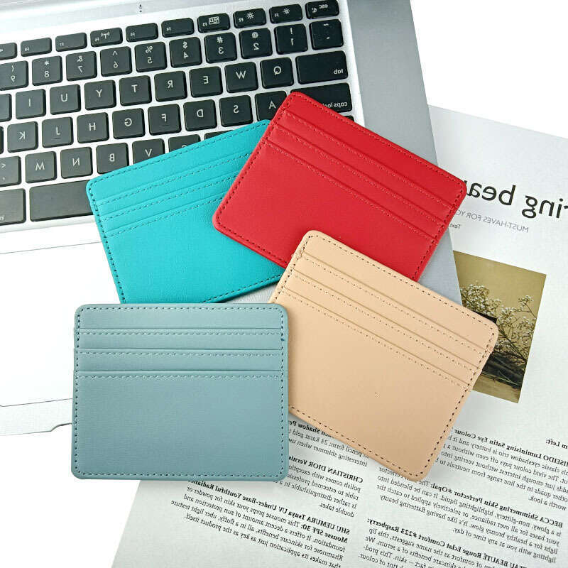 INS Thin Style Women Large Capacity Small Multi-Card Slot High-End Leather PU Sleeve Card Holder