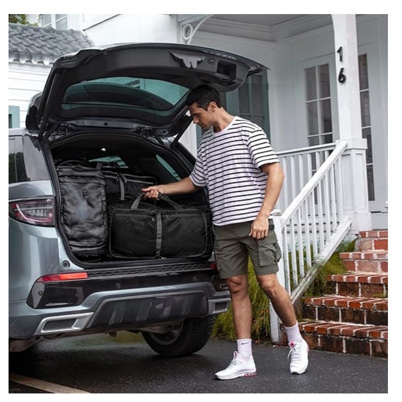 Large Capacity Foldable Travel with Shoe Compartment Sports Lightweight Waterproof Duffel Bag Suitable for Camping