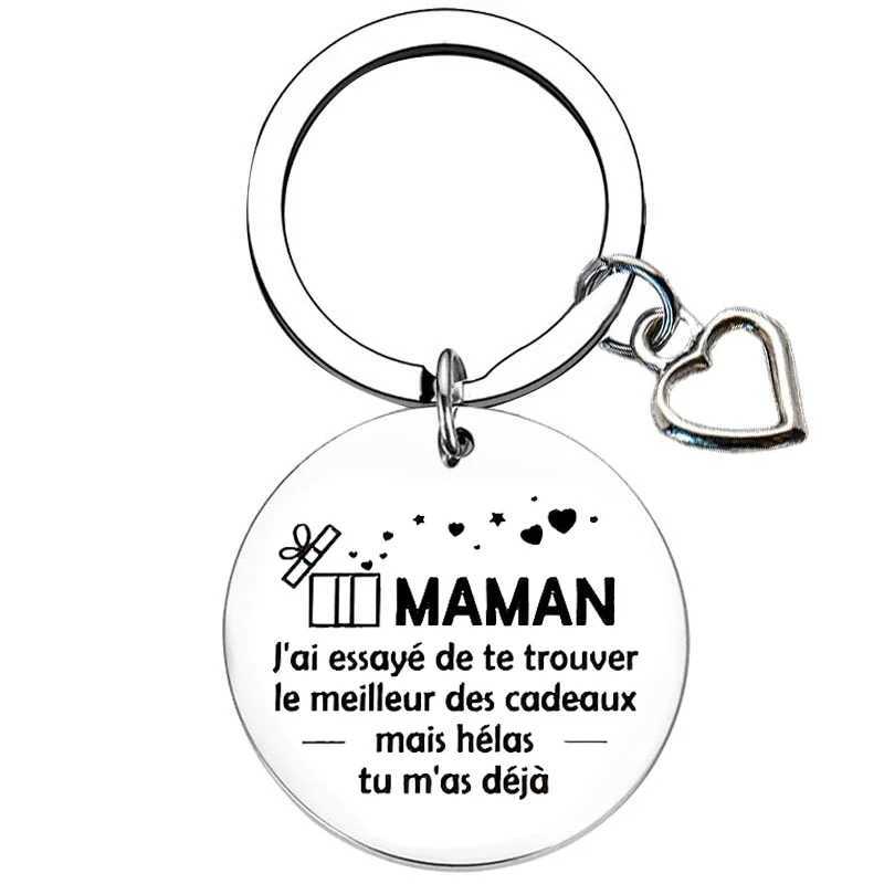 French Mama Bear Gifts for Mom Gifts for Her Moms Birthday Gifts for Women Wife. Keychain for mother. XJ250602