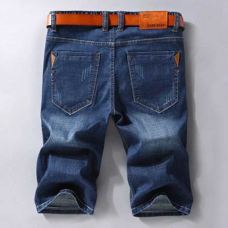 Casual Slim Denim Shorts Men Summer Thin Elastic Comfortable Blue Black Fashion Bermuda Jeans Male Brand Clothing Short Pants T250603