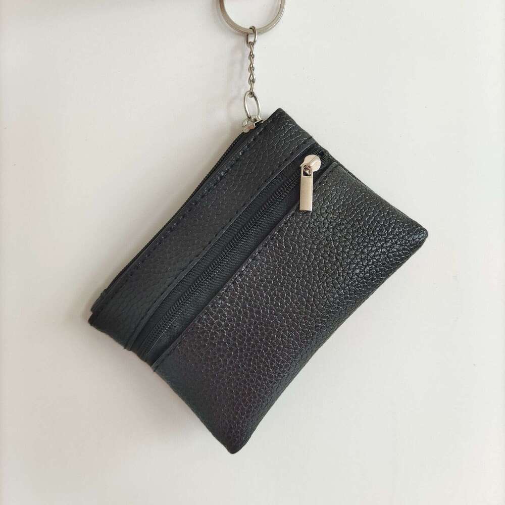New Soft Leather Men's and Women's Card Holder Fashion Trend Keychain Pendant Mini Gift Storage Bag Coin Purse