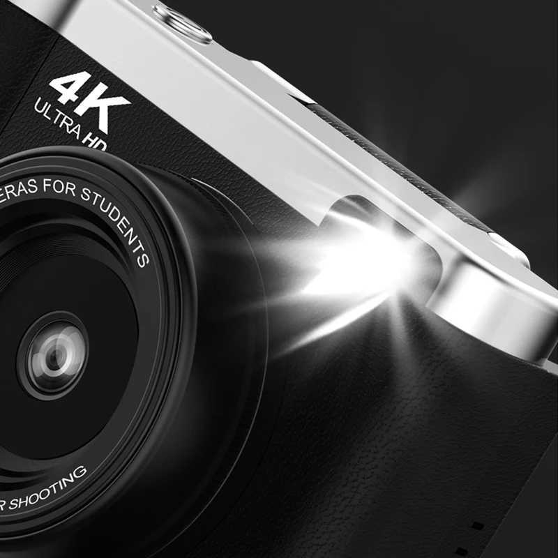 Compact Digital Photography Camera 4K 8X Digital Zoom Vintage Vlog Video Recorder YouTube 180 Flip Sn Cameras Student Camera XJ250603