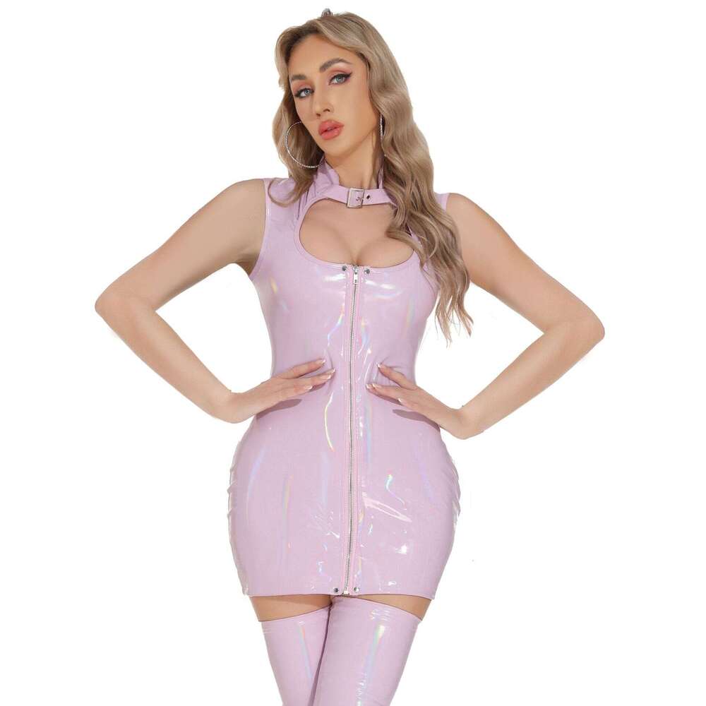 Spell Lingerie Porn Suits Plus Size High Elastic Glossy PU Lingerie Shiny Patent Leather Nightclub Bodysuit Sexy Lingerie