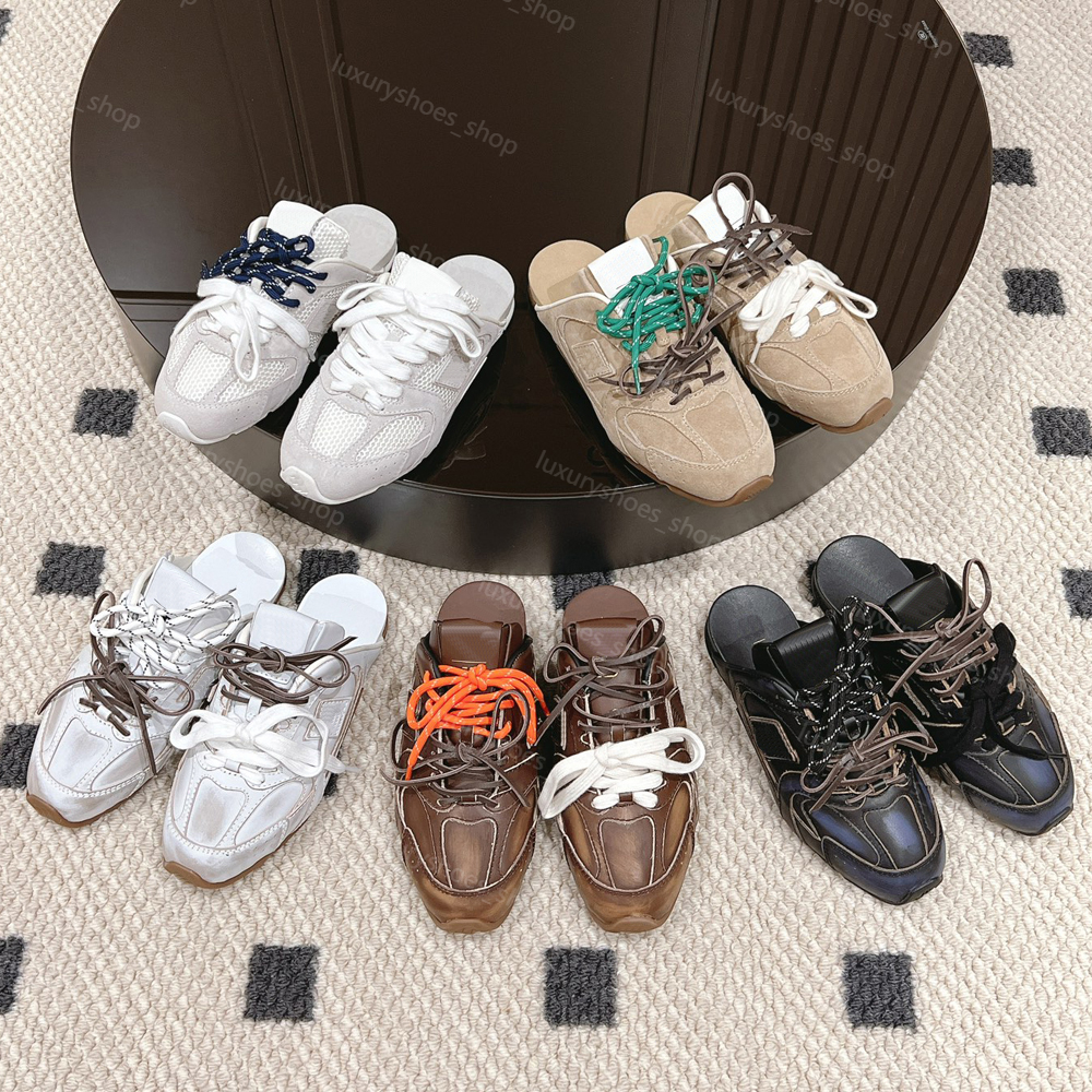 designer sandals Designer SL and mesh sneakers woman banded deco calf leather mules lightweight Running suede goatskin trainer technical Sneaker Flats Loafers 6b