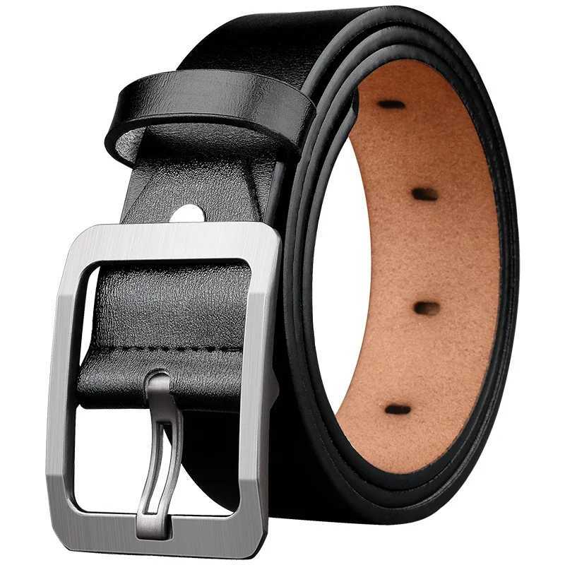 Mens Belt Leather Luxury High Quality Male Pin Buckle Famous Brand Design Belts Waist Strap for Jeans Cinturones Para Hombre XJ250602