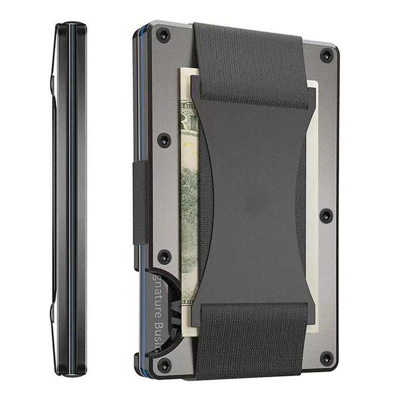 New Metal Card Holder Carbon Fiber Wallet Money Clip RFID Anti-theft Blocking Technology