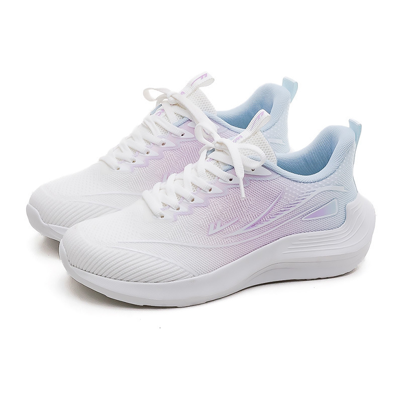 Flyknit Sneakers For Women Casual Shoes Spring Gradient Breathable Soft Sole Lightweight Running Shoes Ddmysaturn