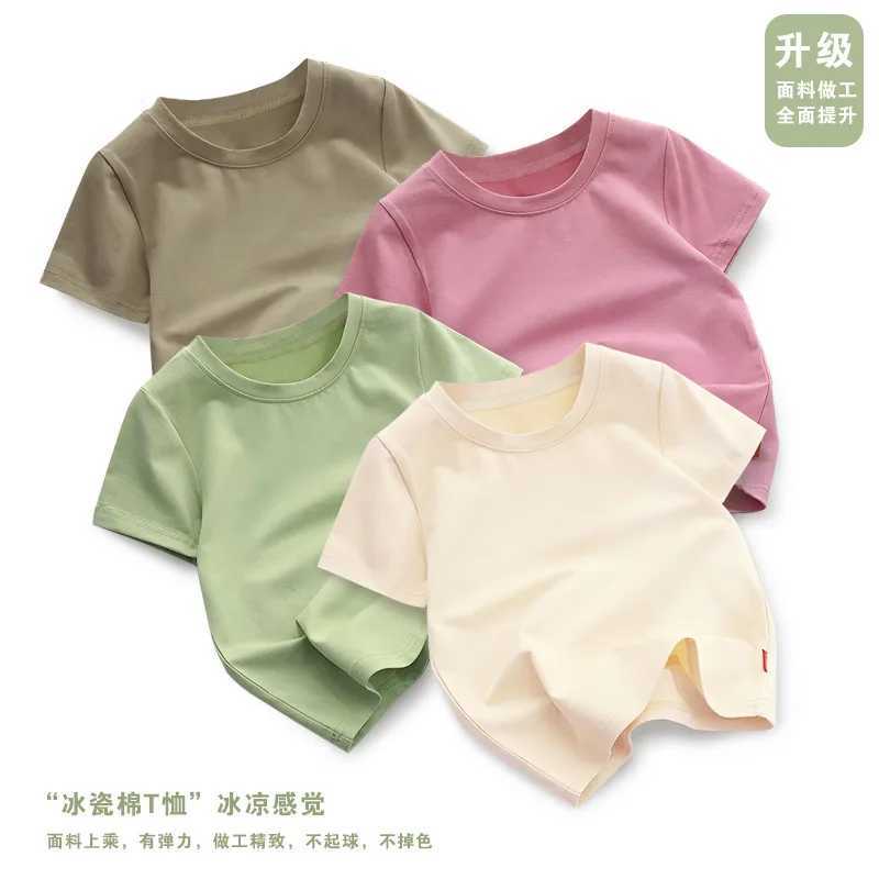 New Summer Childrens T-shirts for Boys and Girls Round Neck Casual Short Sleeves for Kids Student Fashion Tops T250603