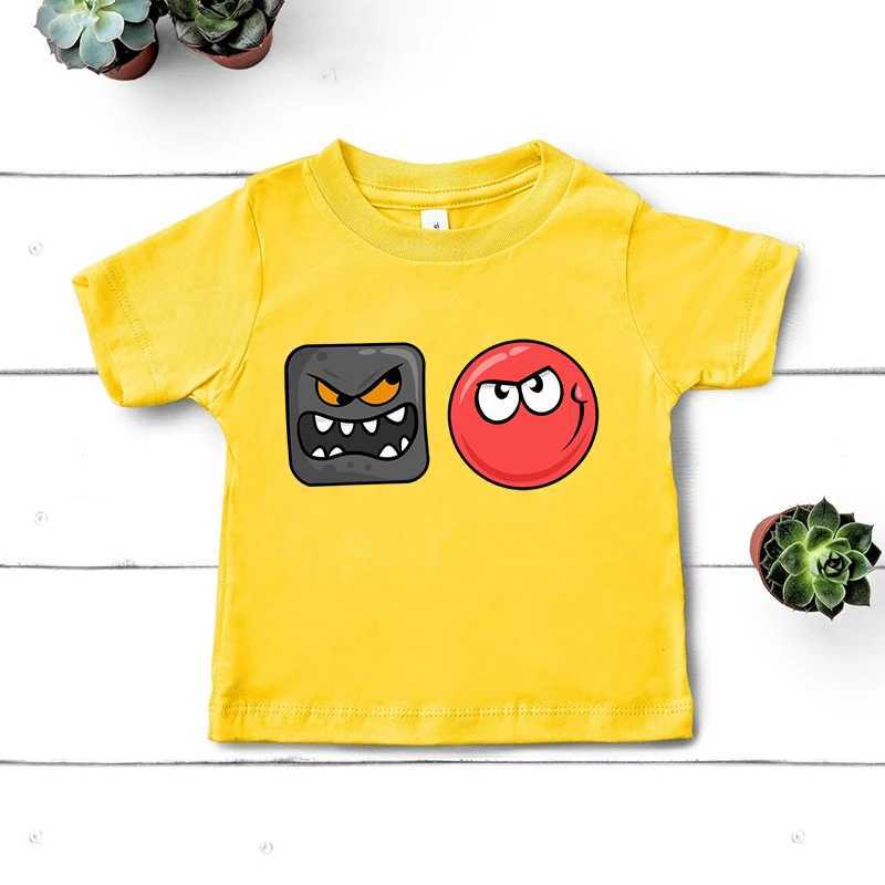 Funny Boys T-Shirts Game Shop Red Ball 4 Cartoon Print Teen Tshirts Fashion Casual Baby Tshirts Yellow Short Sleeve Hip Hop Tops T250603