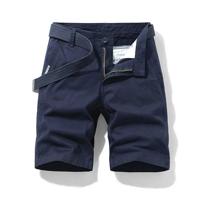 Summer Thin Multi Pocket Pure Cotton Workwear Shorts Mens Oversized Loose Straight Leg Five Point Casual Over Knee Beach Shorts T250603